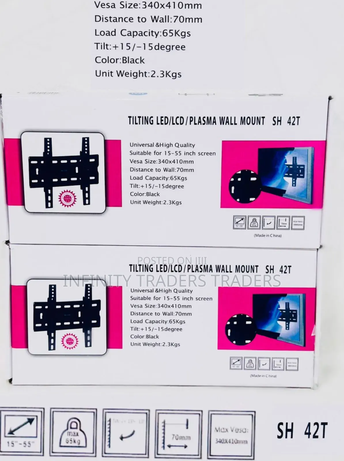Wall Mount 42t 15-55inches