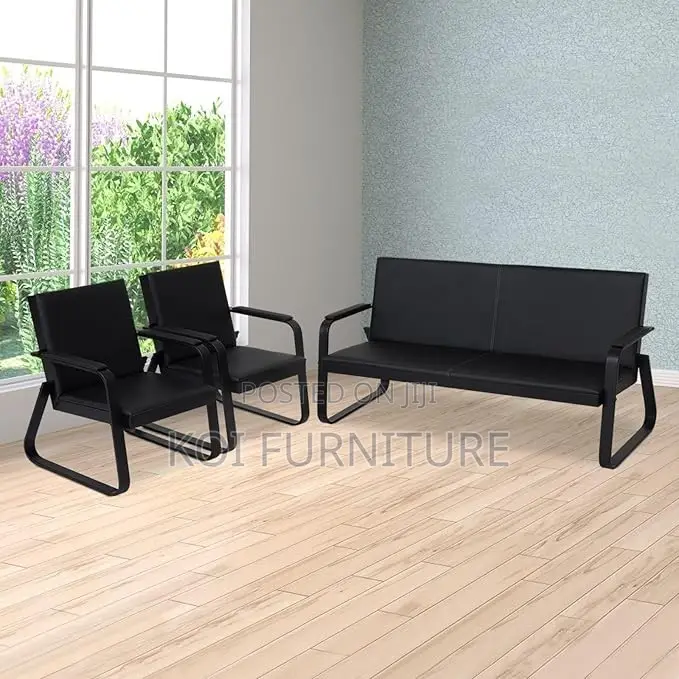 Office Sofa; 5 Seaters Executive Reception Meeting Leather Sofa Set