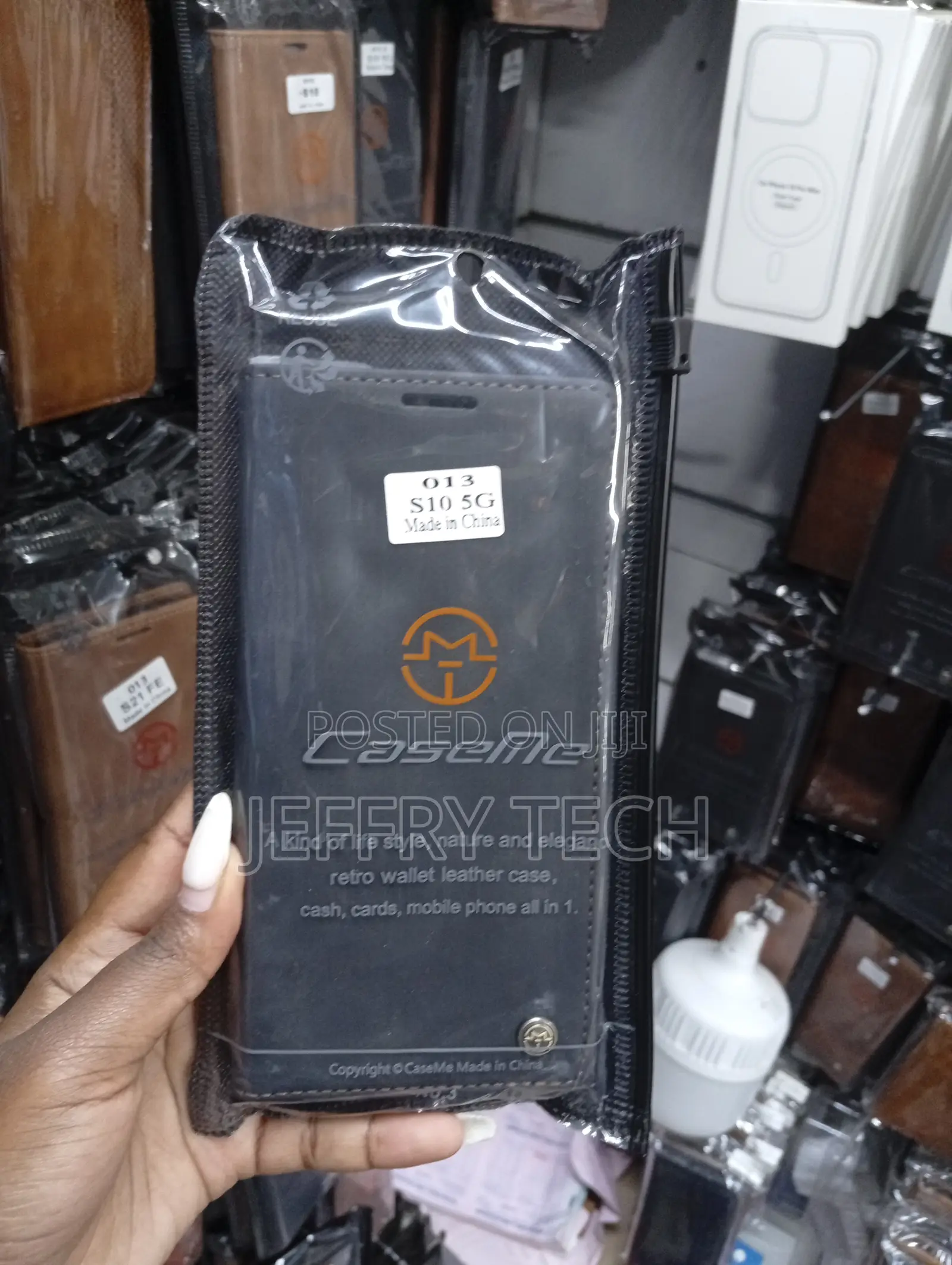 Samsung Galaxy S10 5g Midnight Black Textured Synthetic Leather Cover