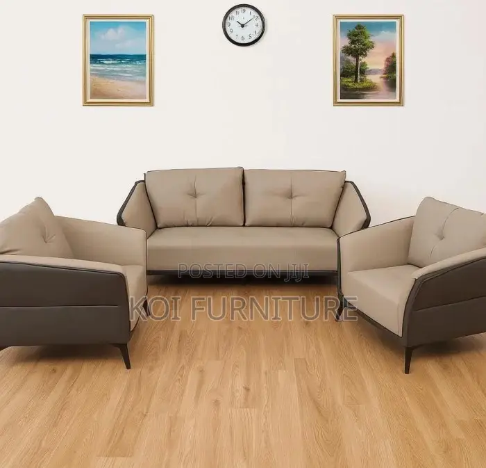 Office Sofa; Chic Taupe Five Seaters Executive Office Sofa Set
