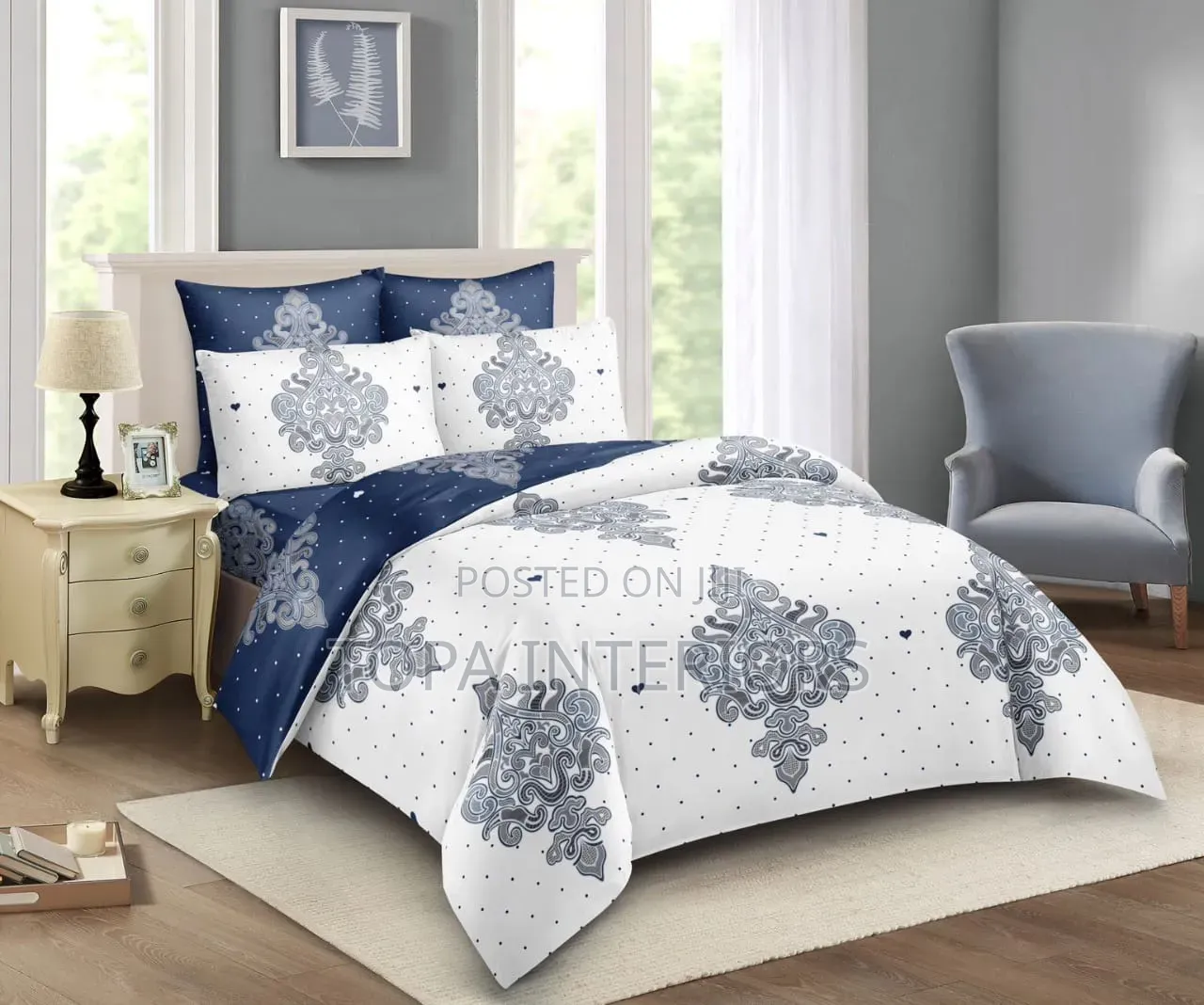 Cotton Binded Four Piece Duvet Set