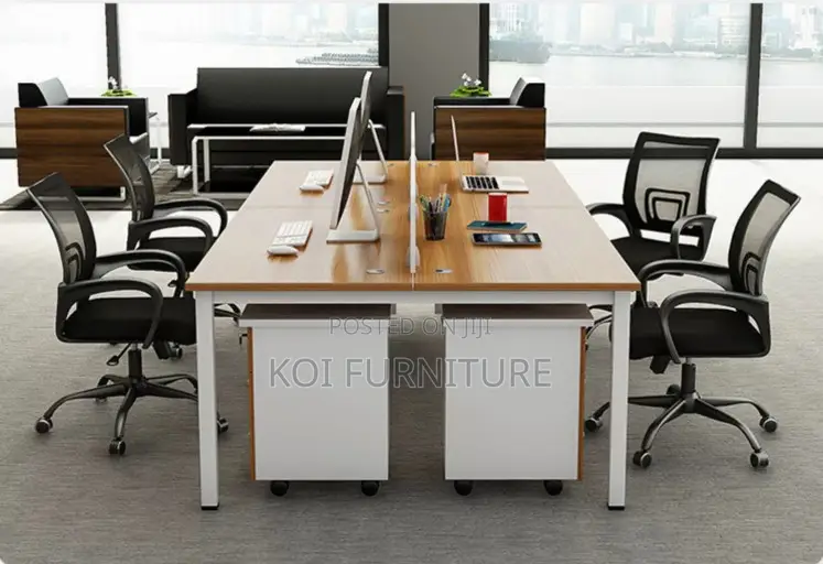 Office Workstation : Milan 2-Way Wooden Office Workstation