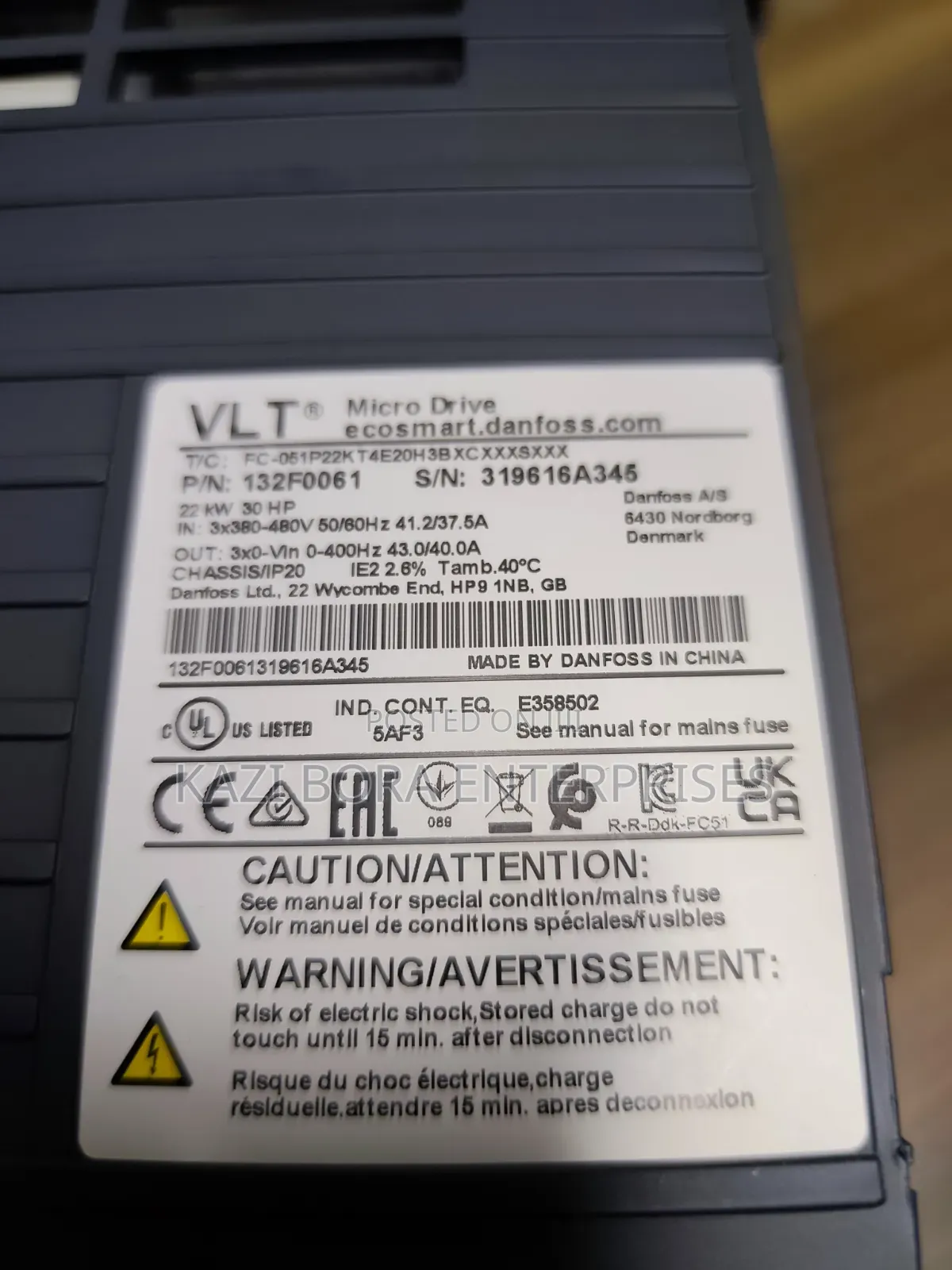 22kw Variable Speed Drive