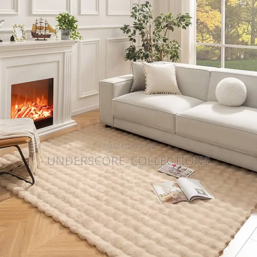 Ashler Rabbit Fur Soft Carpet Size 5*8