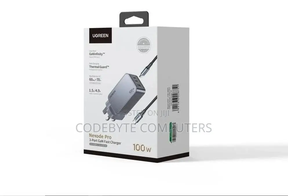 Ugreen Nexode Pro 100w Gan Fast Charger+1.5m 100w Cable