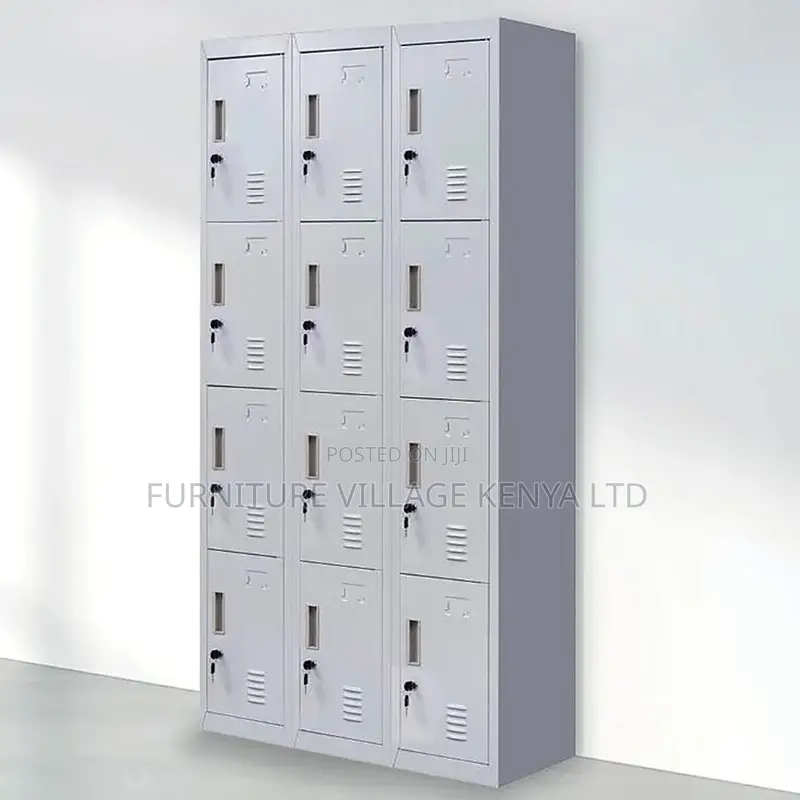 12-Door's White Metallic Study Area Locker Cabinet