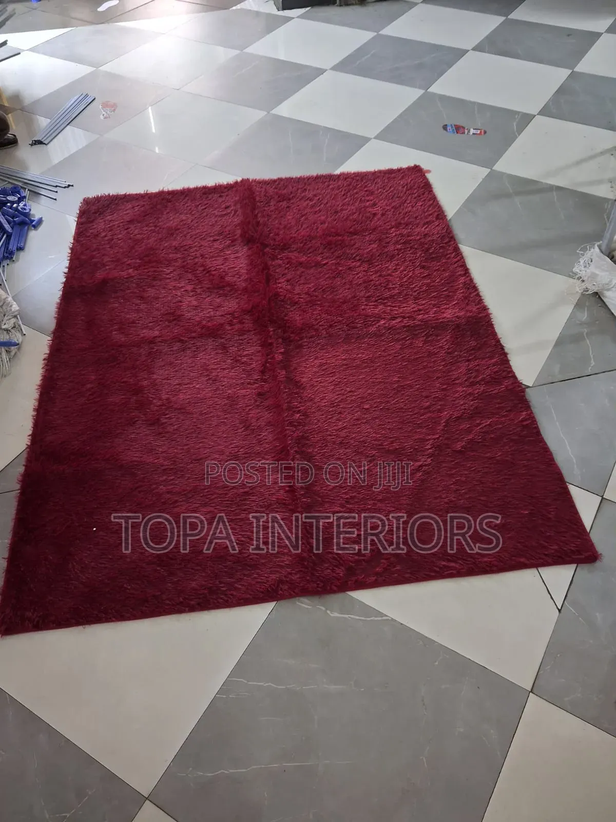 Maroon Fluffy Carpets for Light Living Room Area Rugs