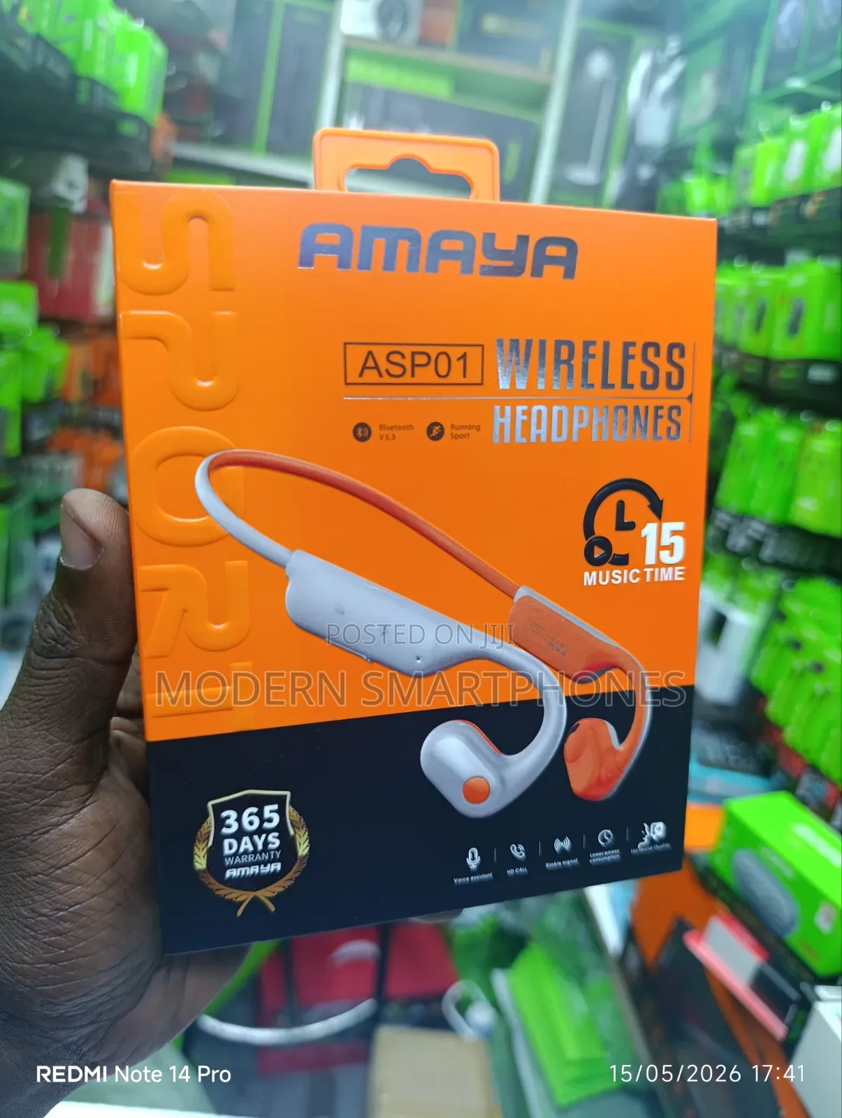 Amaya Asp01 Wireless Earphones Neckband Headphones Waterproof.