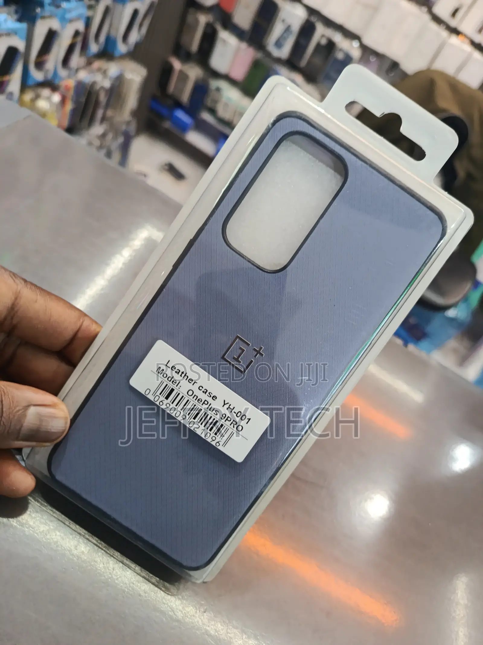 This Is a Blue Leather Case for the Oneplus 9 Pro Phone