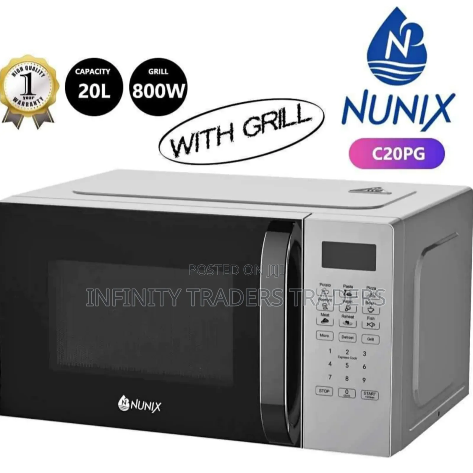 Nunix C20pg Digital Microwave Oven With Grill