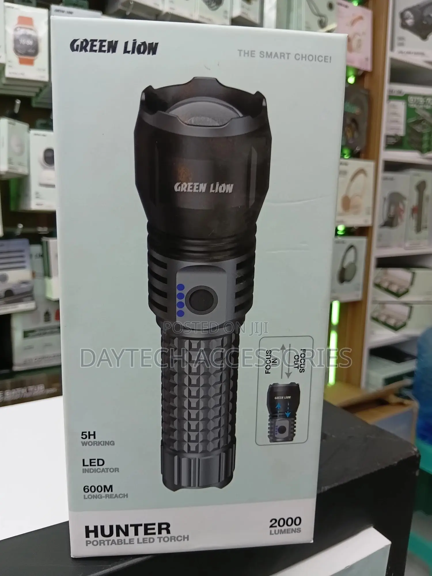 The Green Lion Hunter Portable Led Torch (2000 Lumens)
