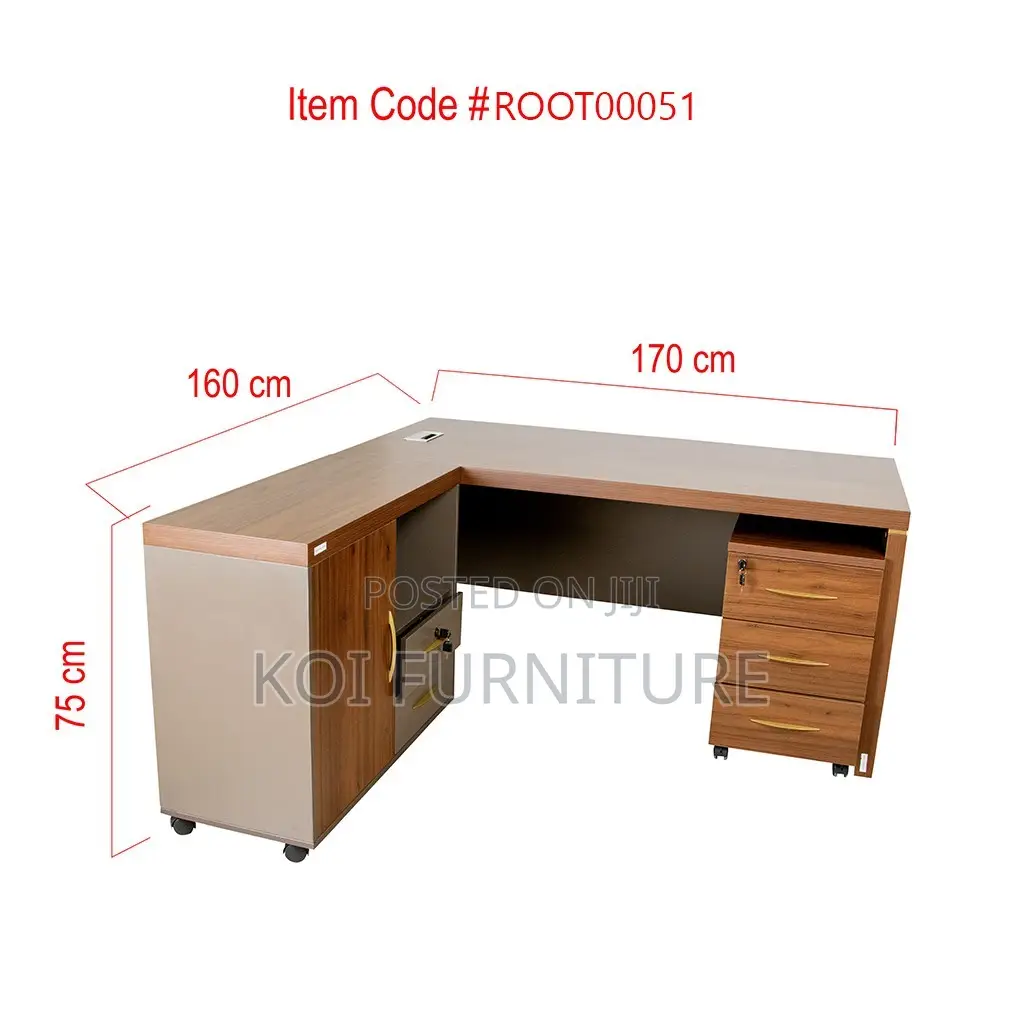 Office Desk; 1.8 Meters Executive L Shaped Office Modern Desk