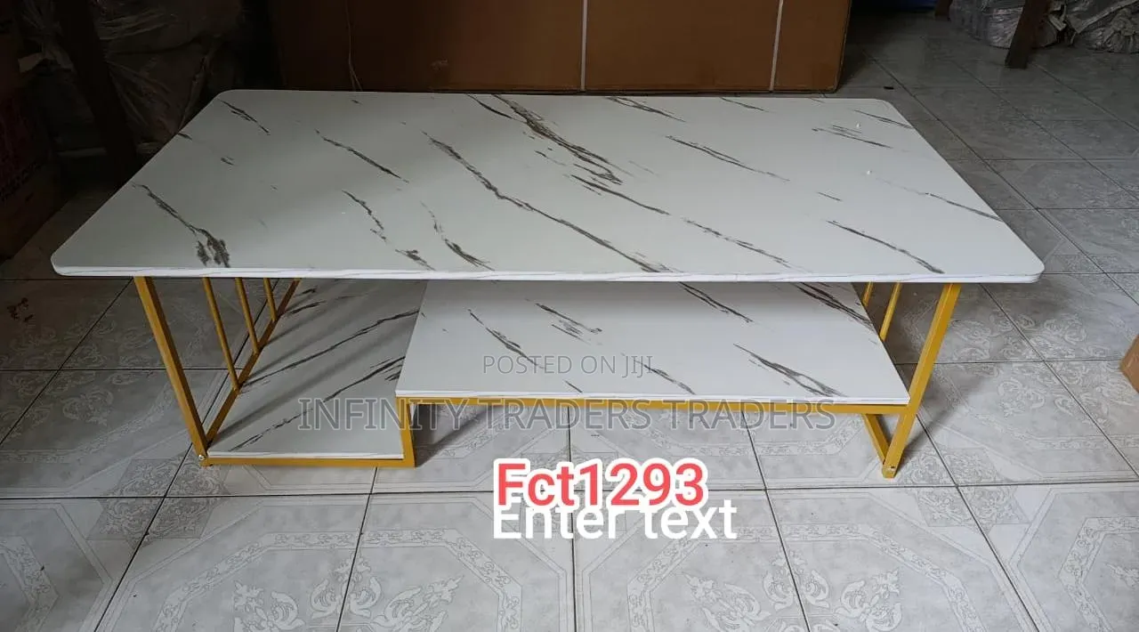 Executive White Marble Coffee Table
