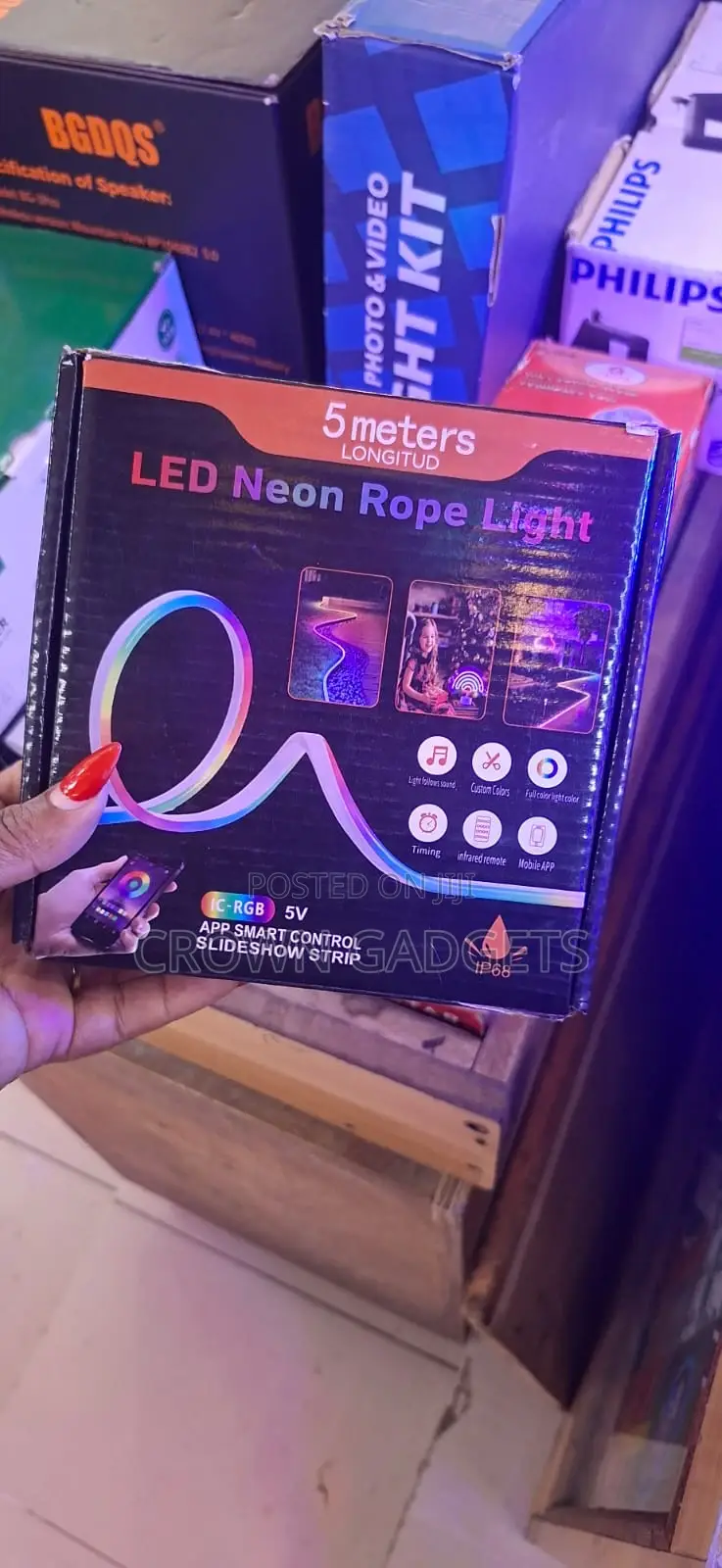 Smart RGB Led Neon Strip 5m Waterproof Remote App Light