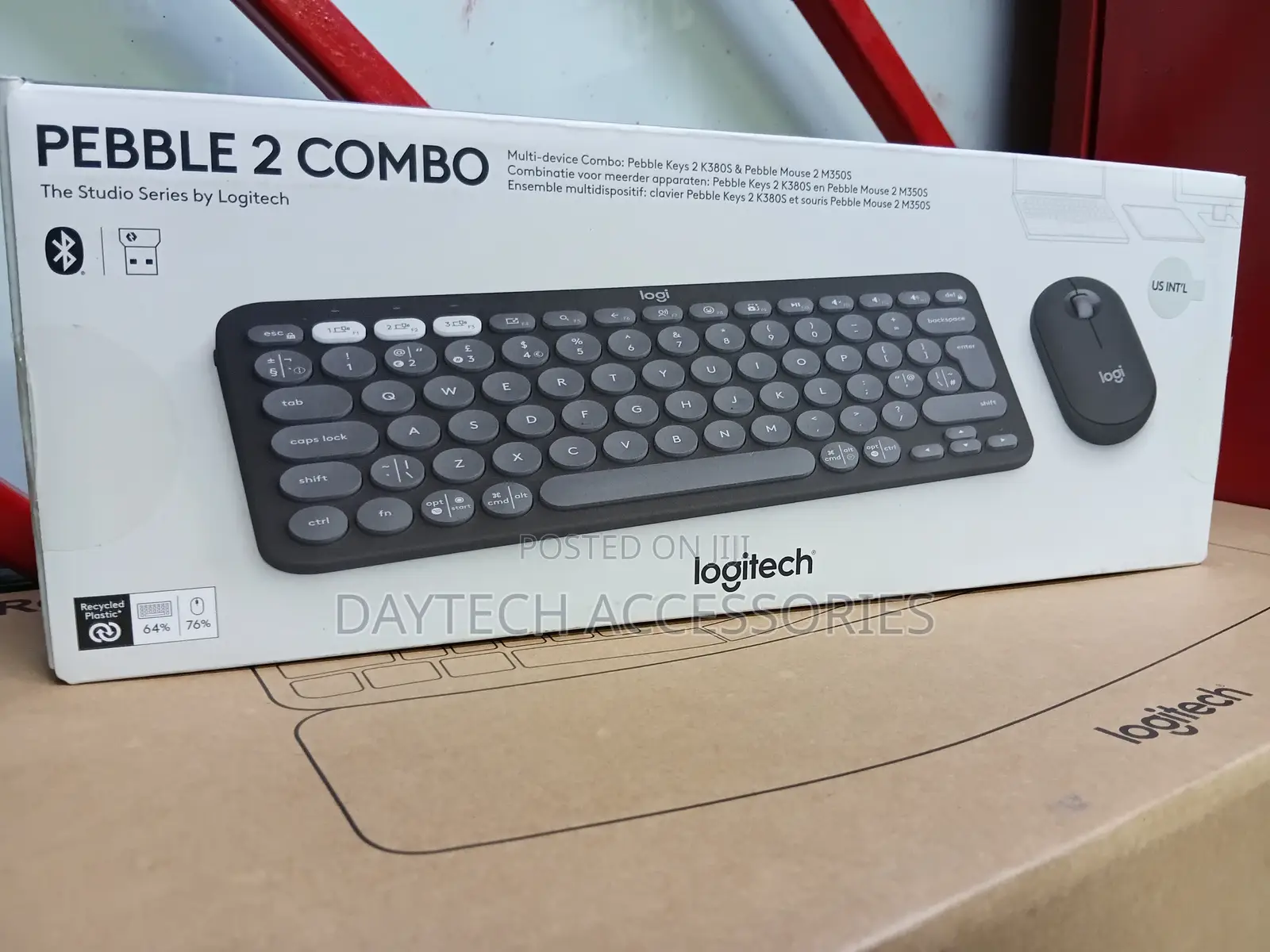 Logitech Pebble 2 Wireless Bluetooth Keyboard Mouse Combo - Black