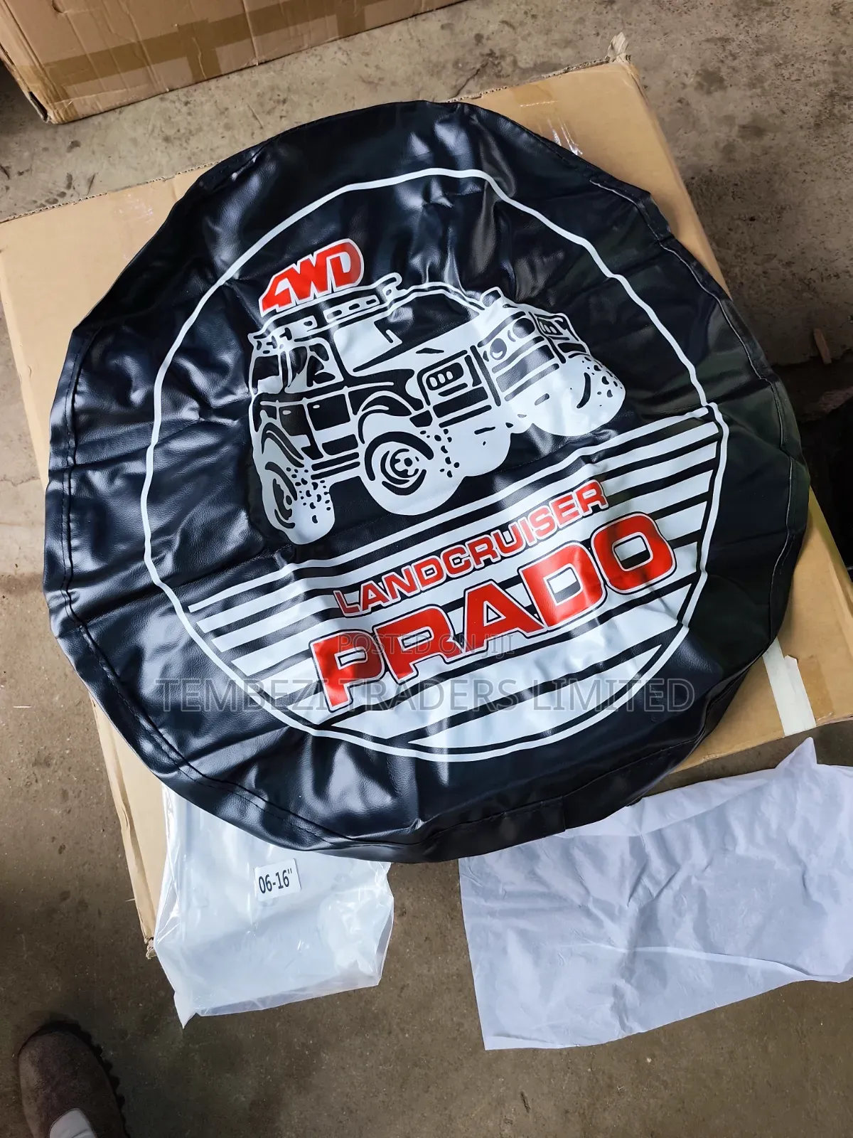 Leather Spare Tire Cover Toyota Landcruiser Prado 16"/17"/18"