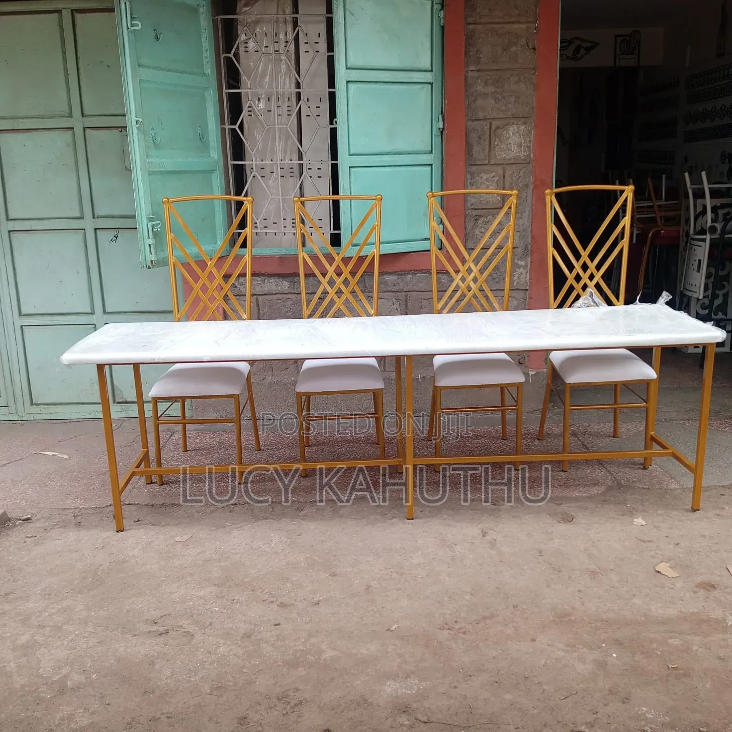 Event Chairs White and Gold
