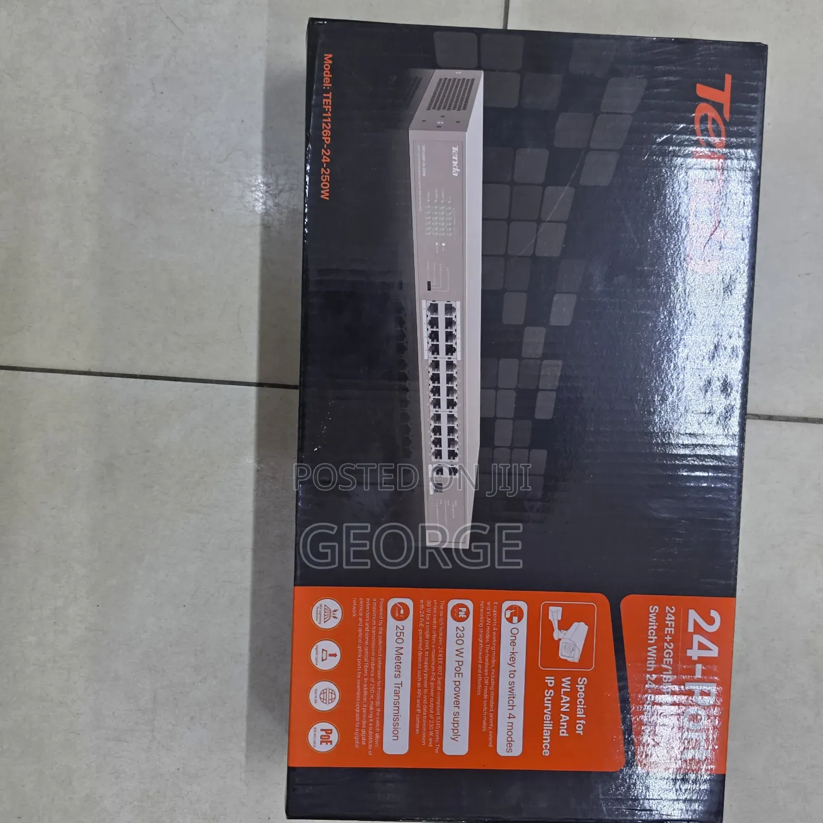 Tenda Rackmount 24 Port Poe Network Switch
