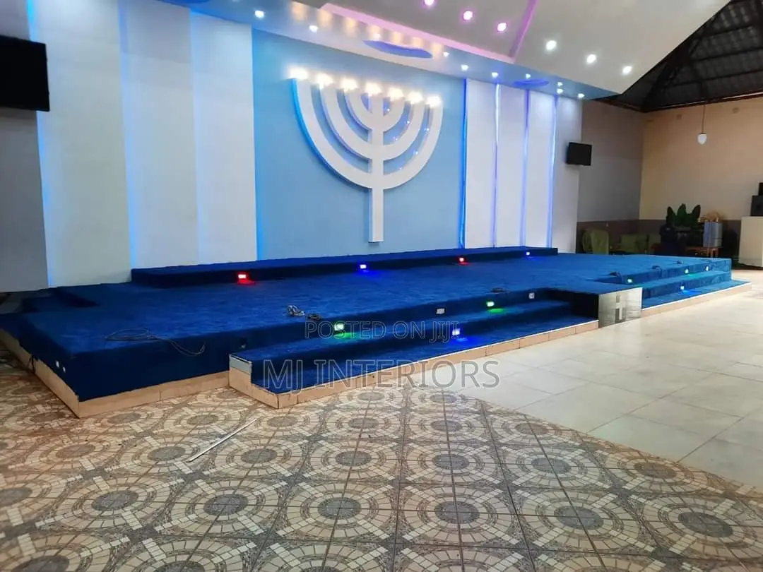 Classic Blue Delta Church Sanctuary Carpet