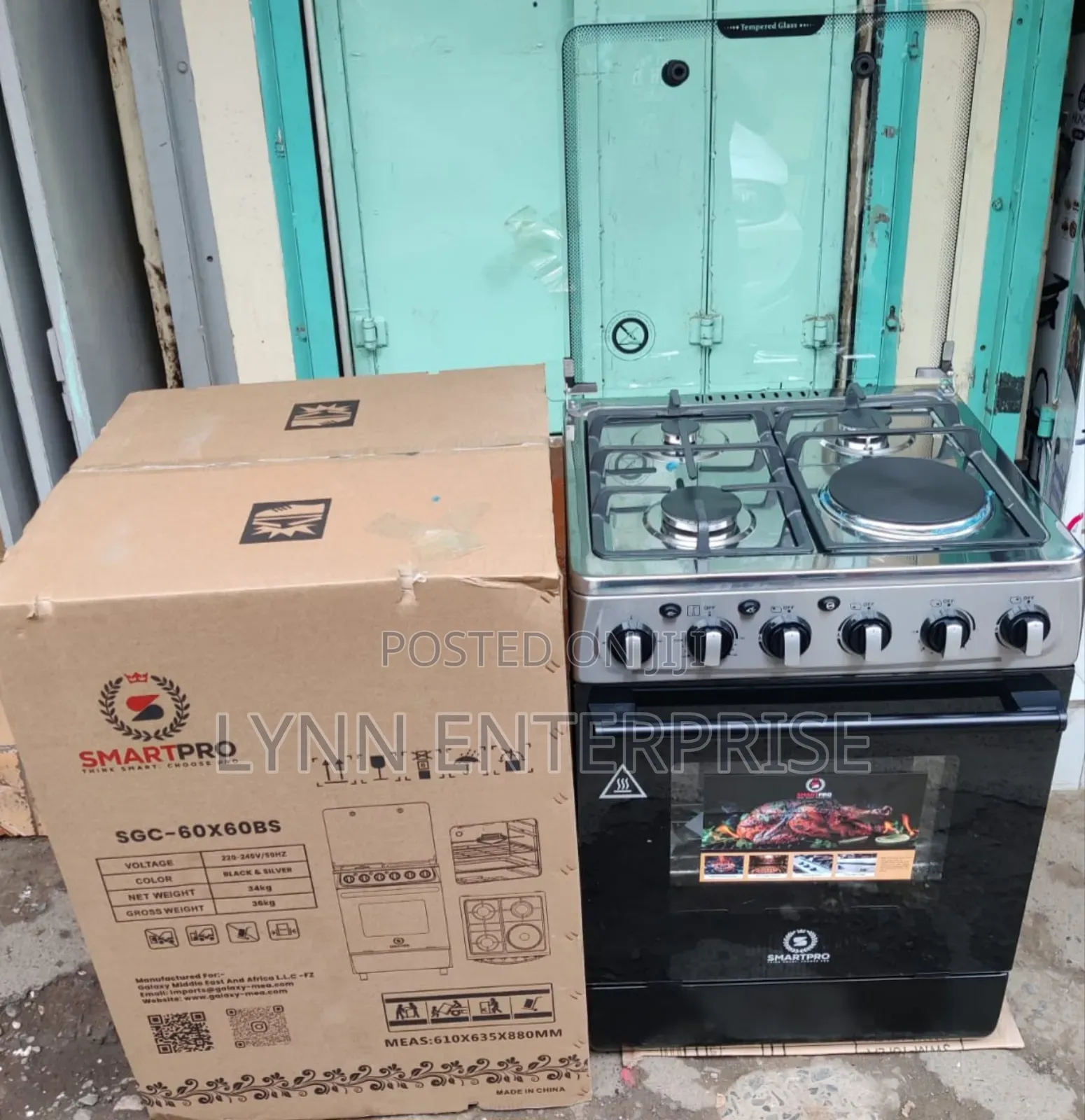 *Smartpro Standing Cooker 60x60 3+1 With Electric Oven .