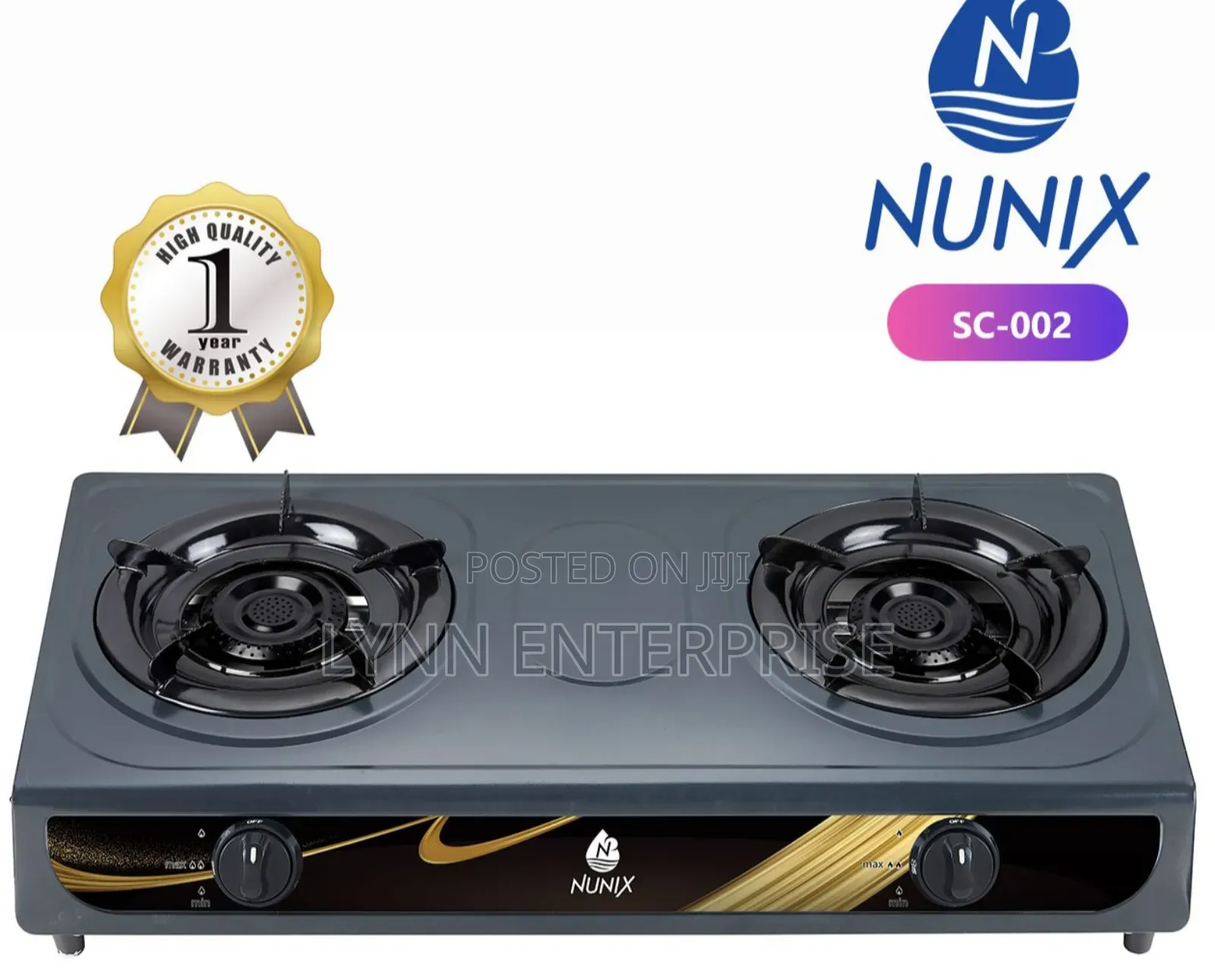 *Nunix 2burner Stainless Steel Cooker