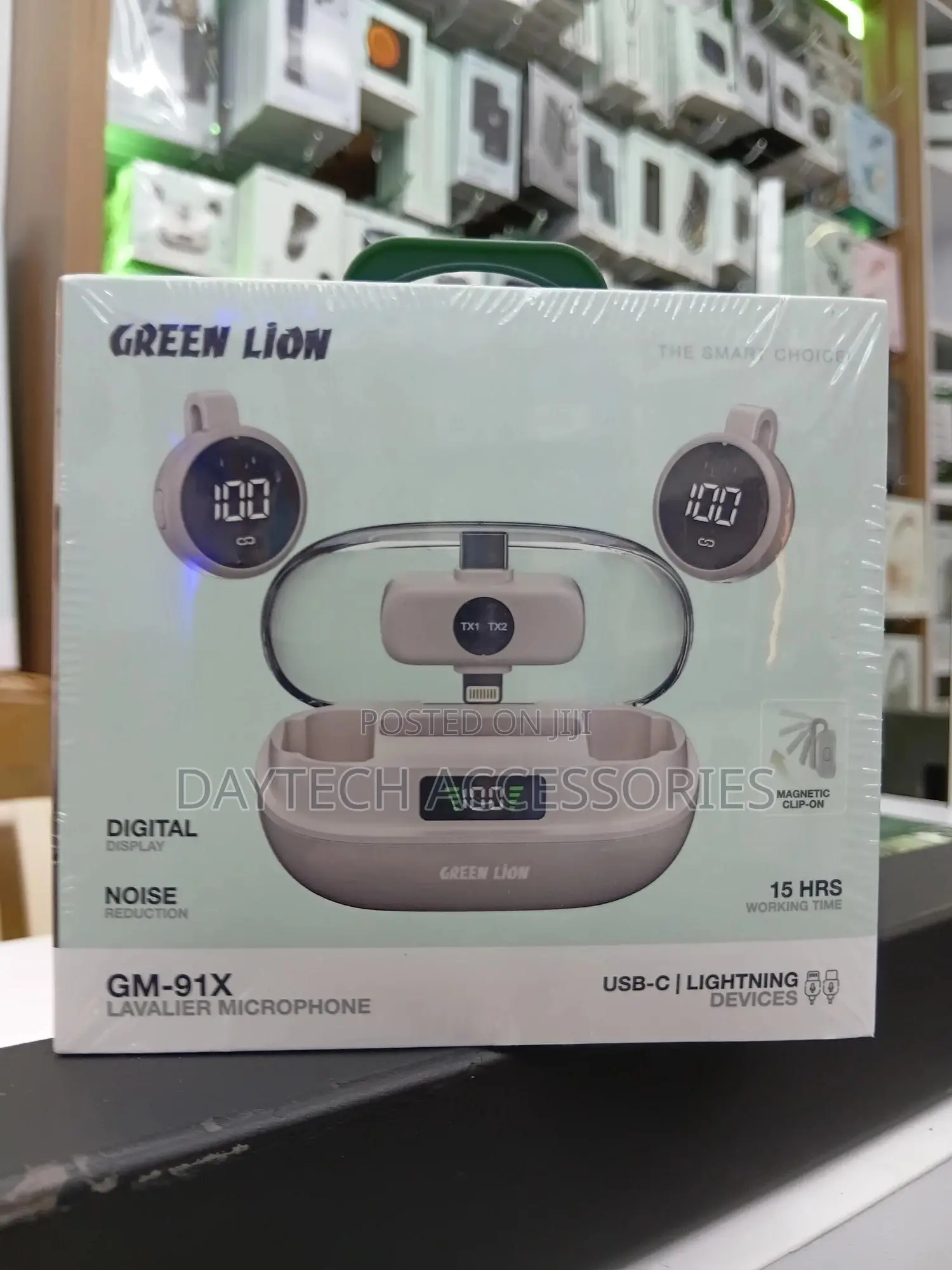 Green Lion Gm-91x Lavalier Microphone With Display Case - Black