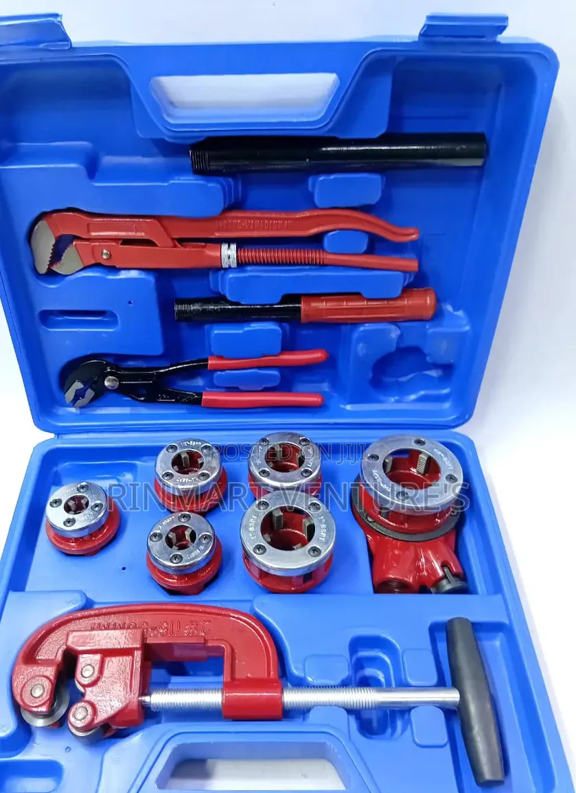 Die Stock Ratchet With S-Jaw Pipe Wrench