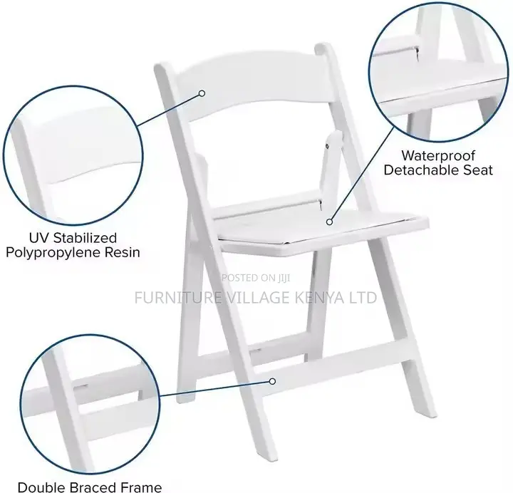 Foldable White Outdoor Wedding Chair