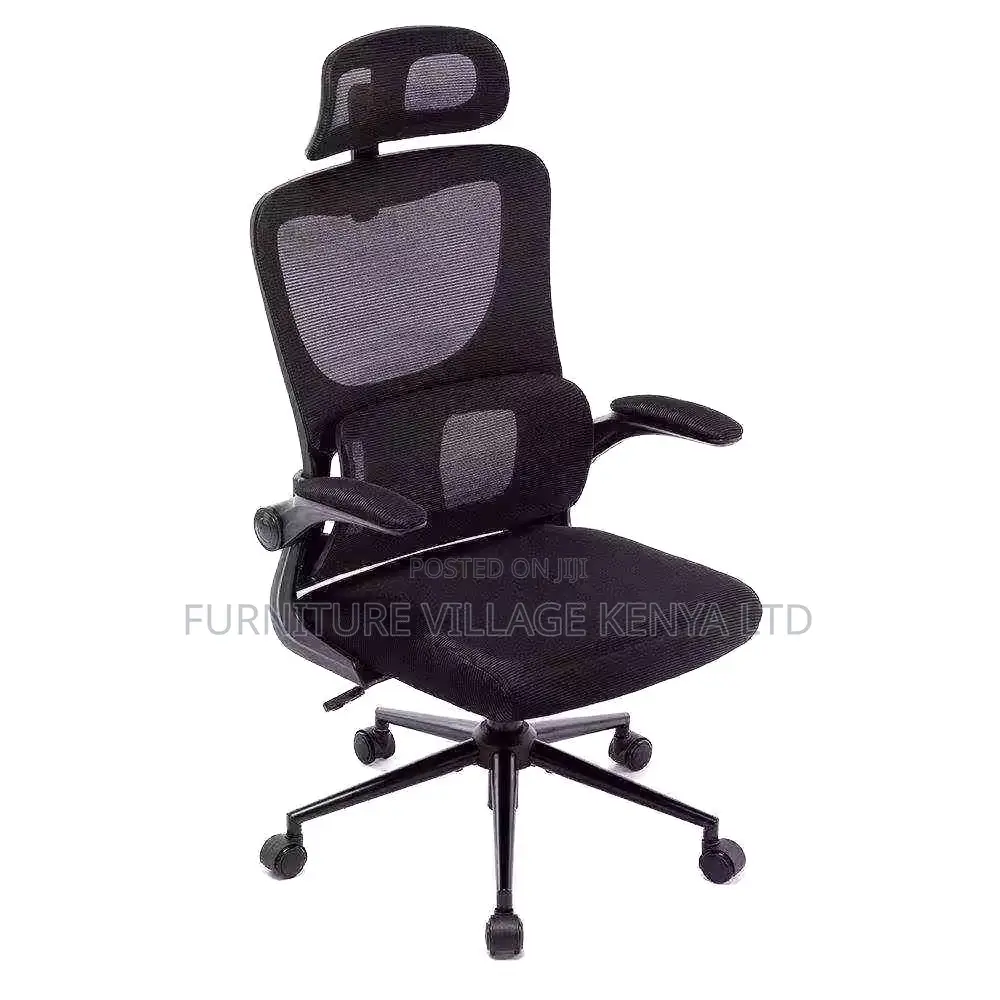 Swivel Black Ergonomic Fabric Home Study Chair