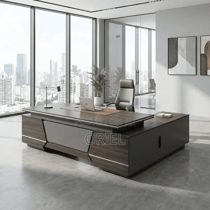 Office Desk : Office 2.4m Executive C.E.O L-Shaped Desk