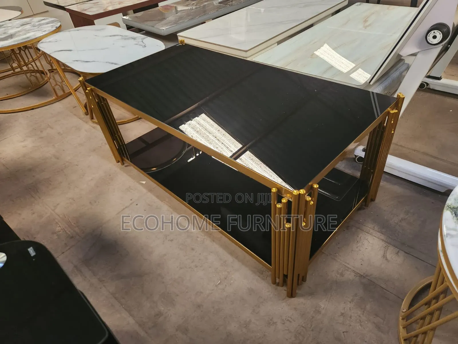 Black Glass Rectangle Coffee Table