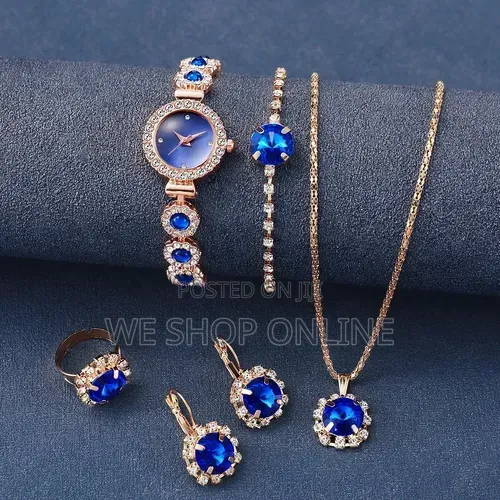 Ladies 5 Pc Blue Gift Set (Circle)