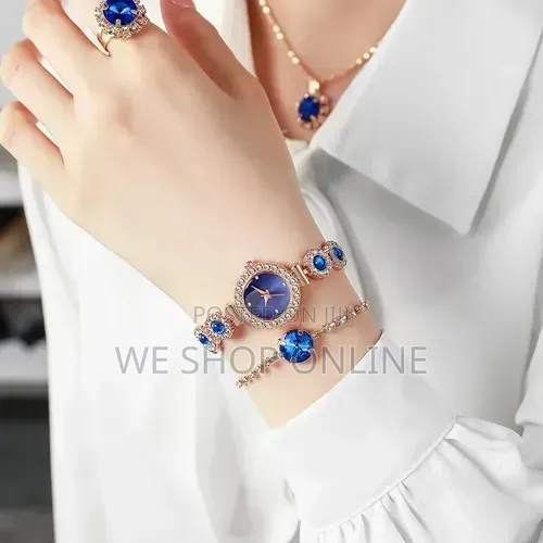 Ladies 5 Pc Blue Gift Set (Circle)