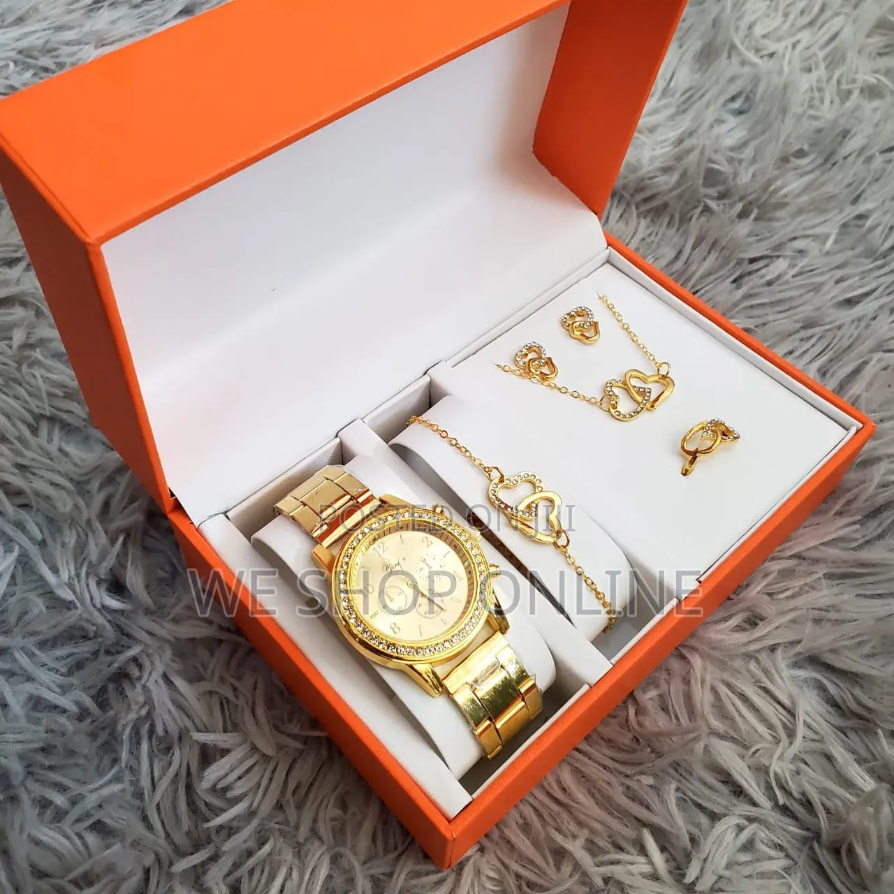 Ladies 5pc Jewelry Gift Set (Geneva -Love Heart)
