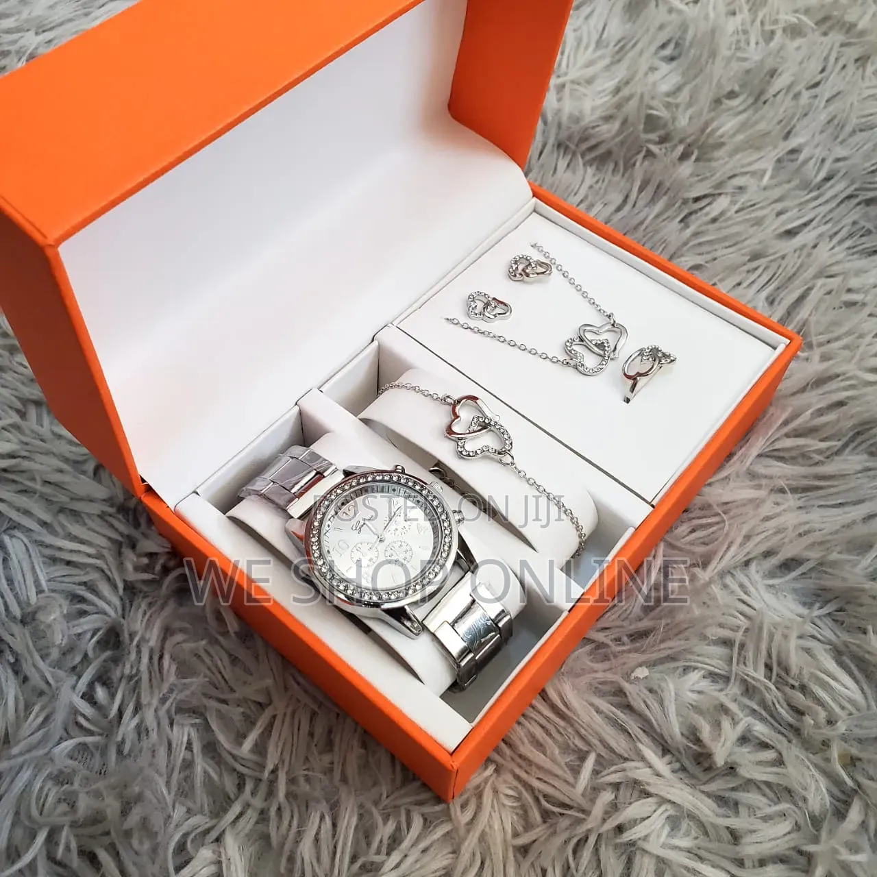 Ladies 5pc Jewelry Gift Set (Geneva -Love Heart)