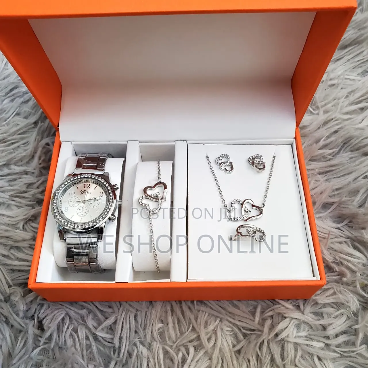 Ladies 5pc Jewelry Gift Set (Geneva -Love Heart)