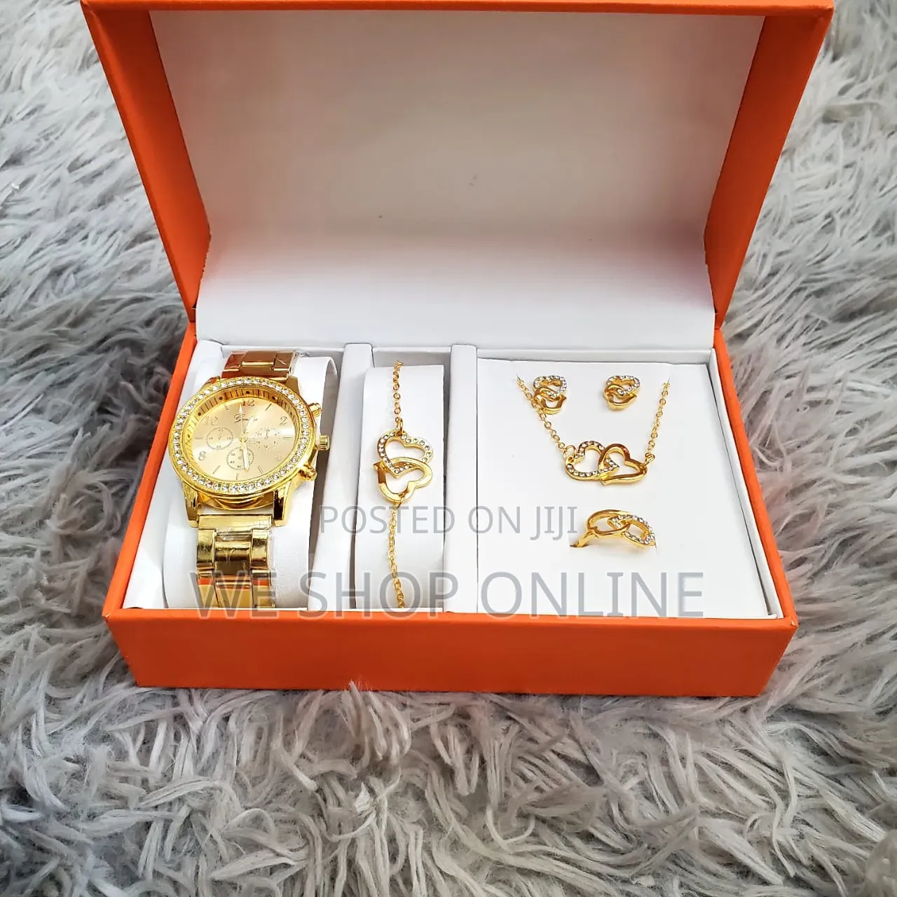Ladies 5pc Jewelry Gift Set (Geneva -Love Heart)