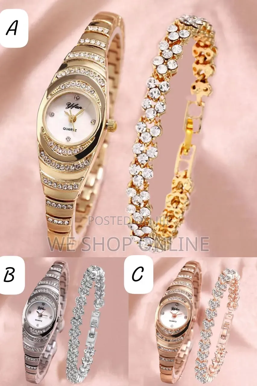 *L2 in 1 Elegant Ladies Watch+ Bracelet Set