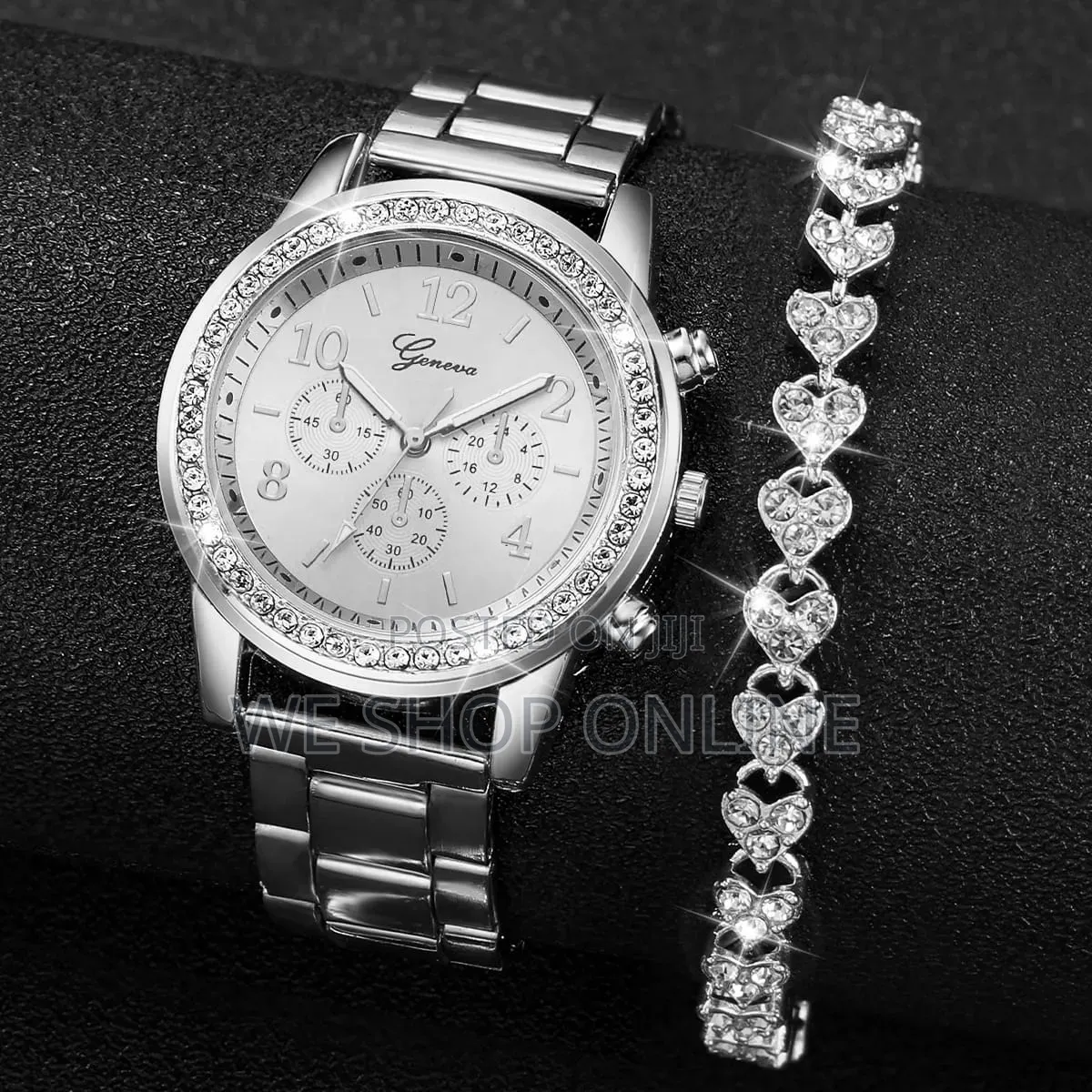 2 Pc Geneva Ladies Watch Set