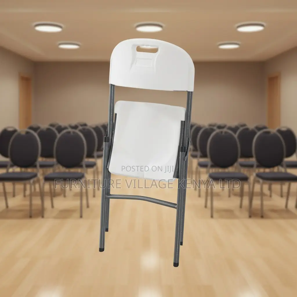 Outdoor Camping White Folding Plastic Chair