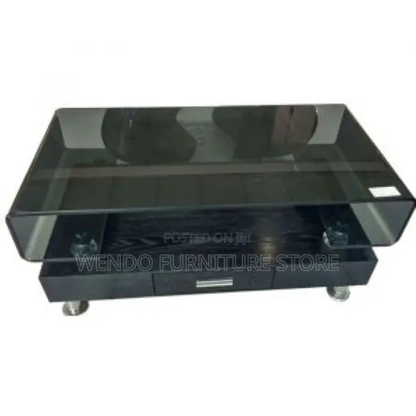 Coffee Table : Black Modern Glass Coffee Table