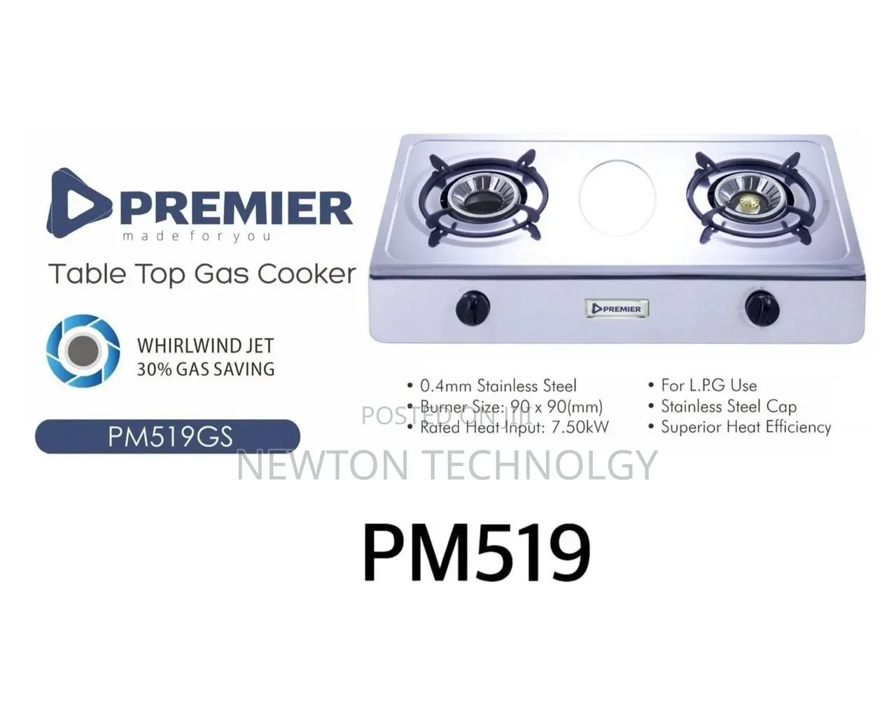 Premier Table Top Gas Cooker