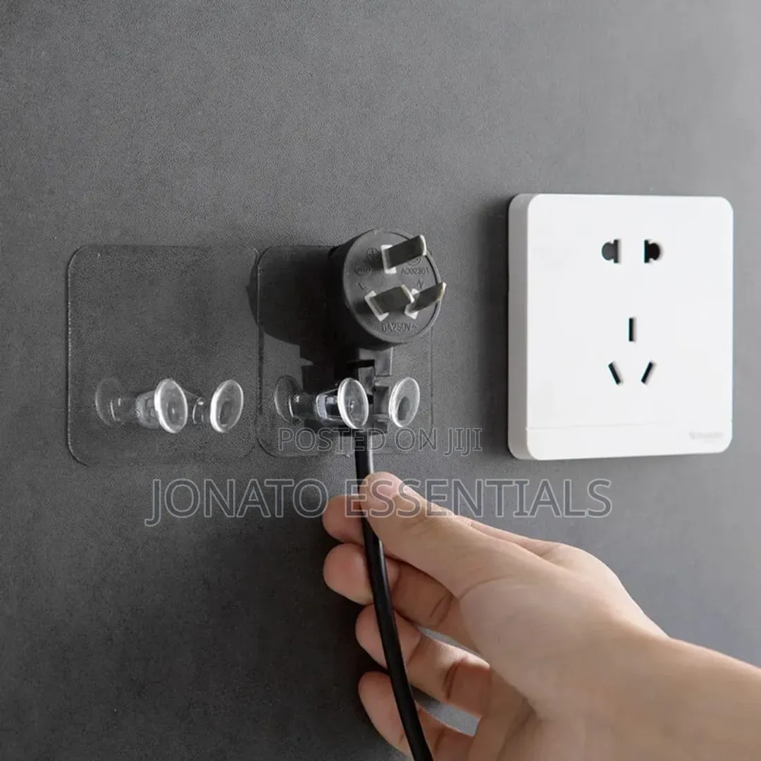 10pcs Self Adhesive Wall Hooks Plug Holder Phone Stand