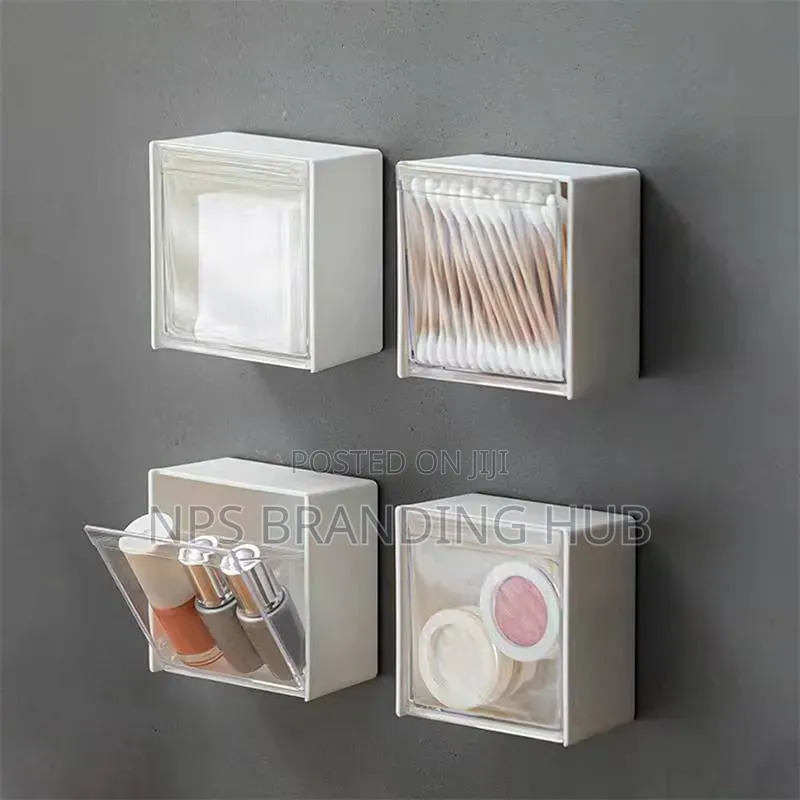 2pcs Set Plastic Wall Mounted Storage Box Cn