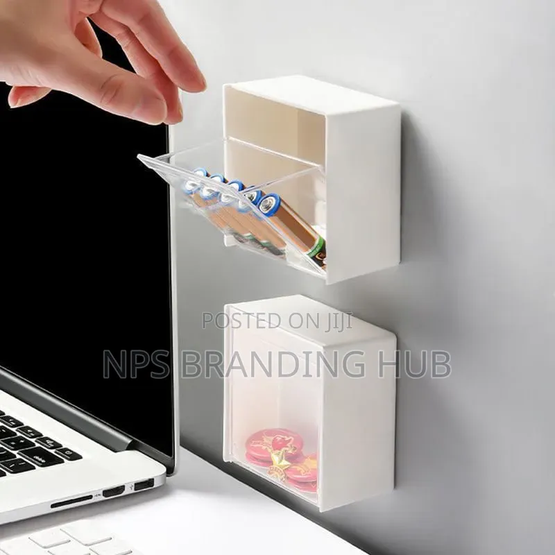2pcs Set Plastic Wall Mounted Storage Box Cn