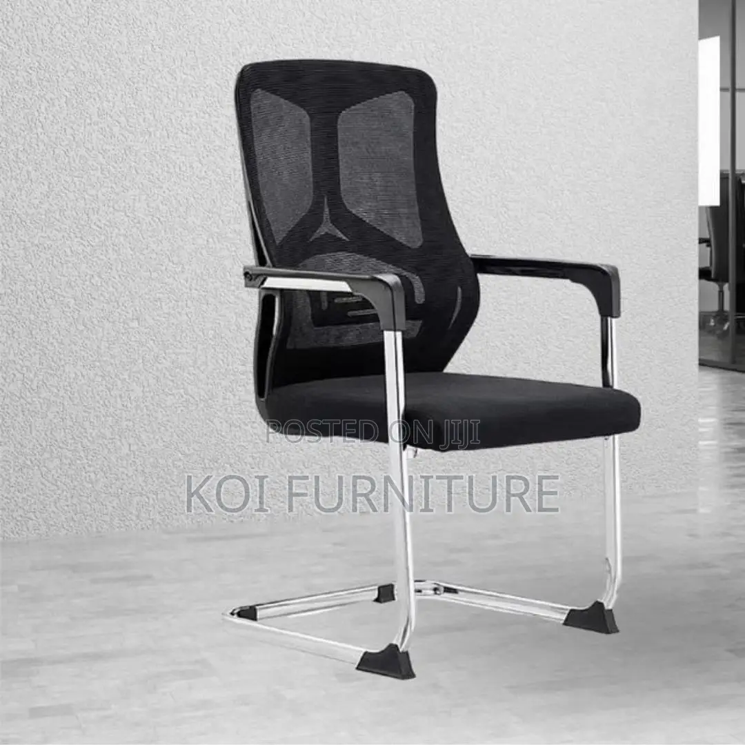 Office Chair : K145 Modern Black Mesh Ergonomic Visitor Chair
