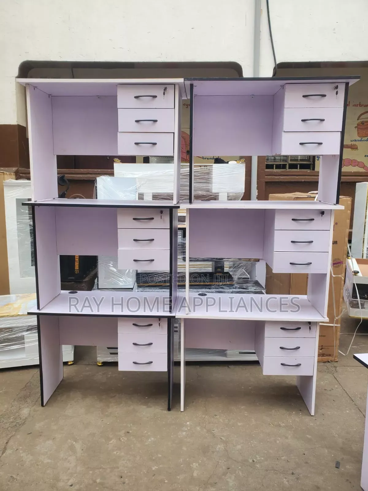 1.2m Office Desk in Grey, Brown and White