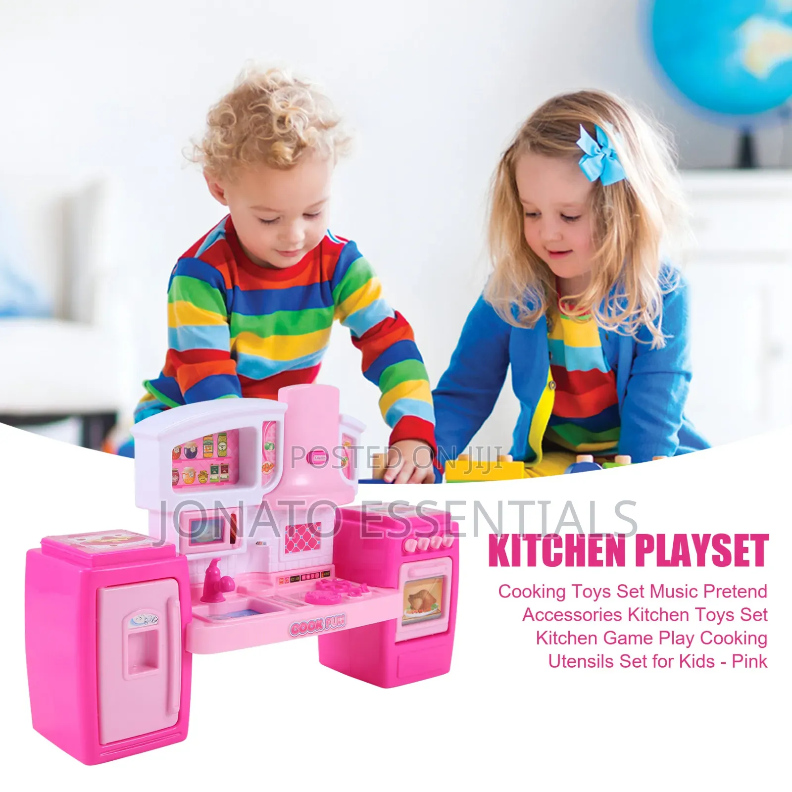 Kids Kitchen Playset Toy With Music Lights