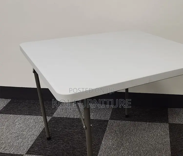 Home Table; Foldable White Outdoor Portable Table