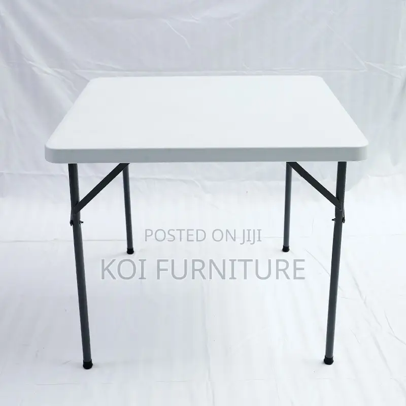 Home Table; Foldable White Outdoor Portable Table